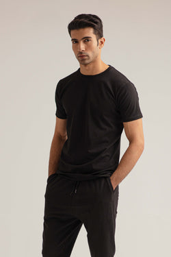 BLACK CREW NECK SHIRT
