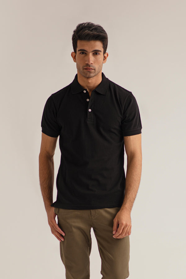 BLACK POLO SHIRT
