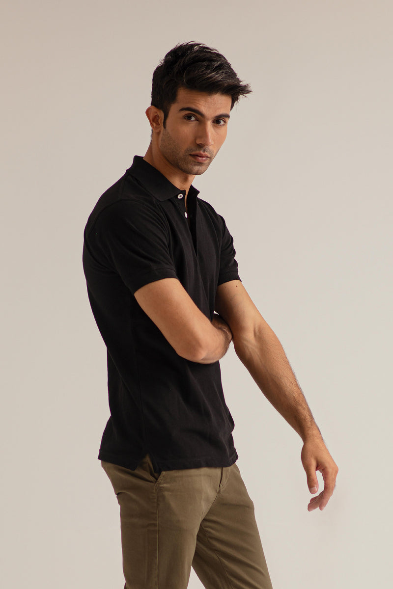 BLACK POLO SHIRT