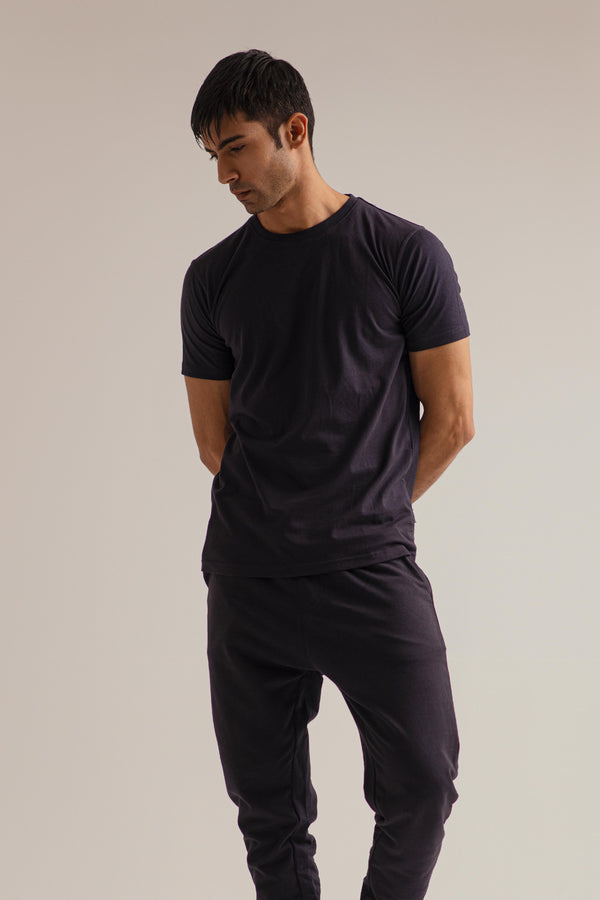 BLUE CREW NECK SHIRT
