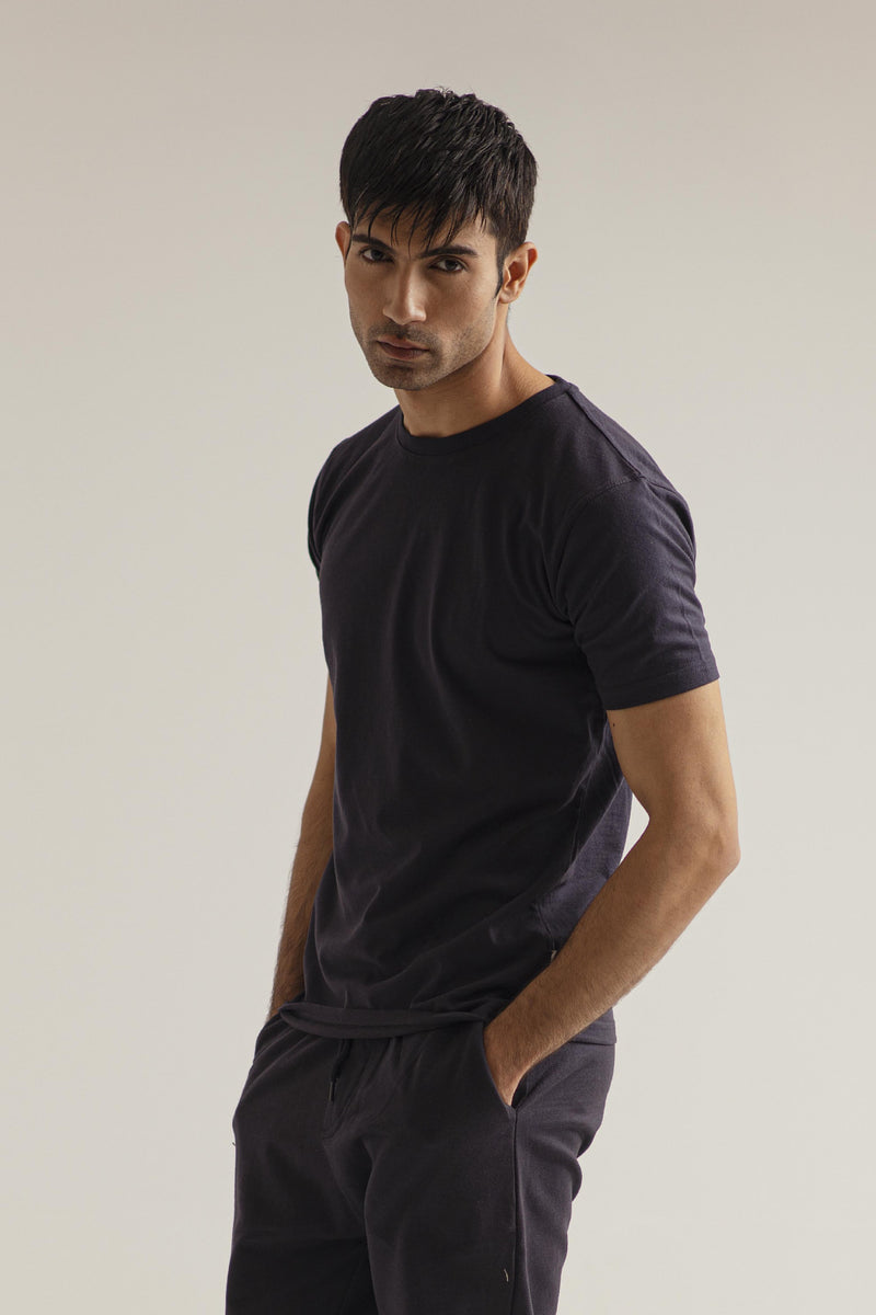 BLUE CREW NECK SHIRT