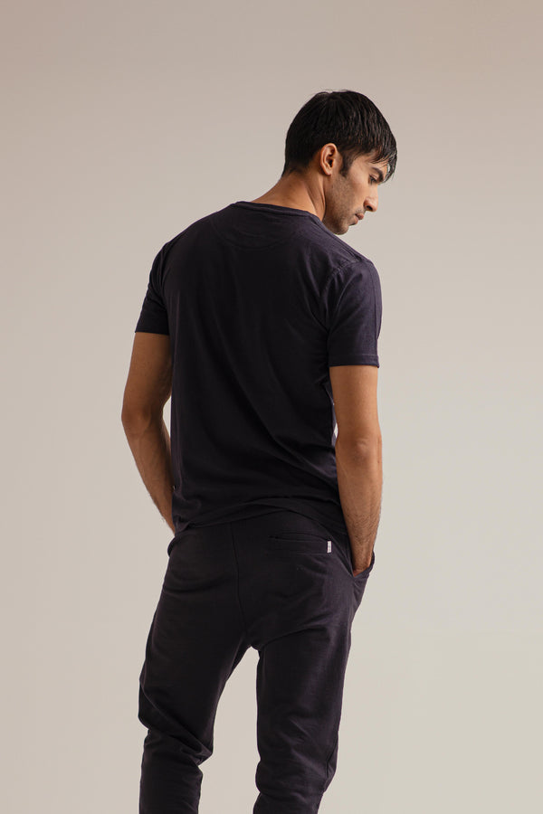 BLUE CREW NECK SHIRT