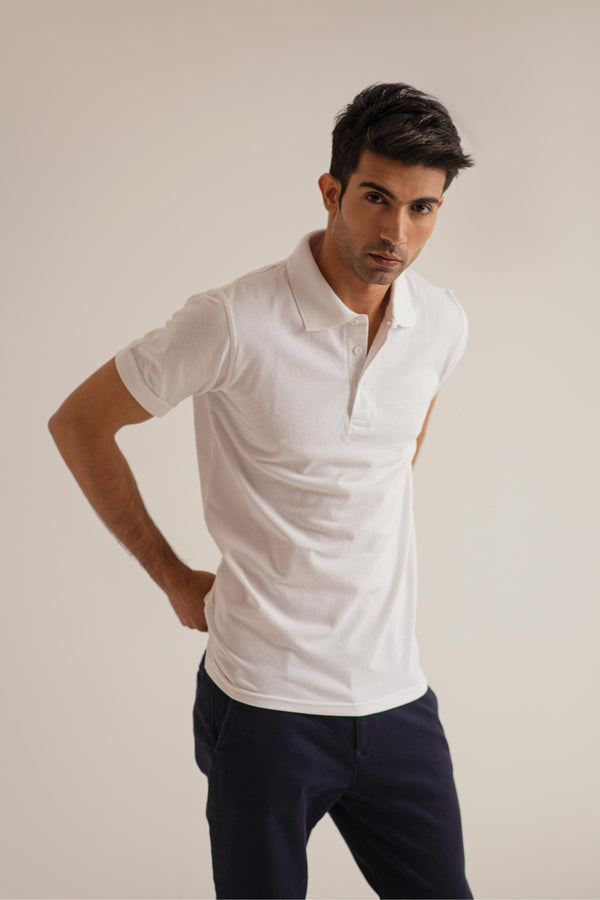 WHITE POLO SHIRT