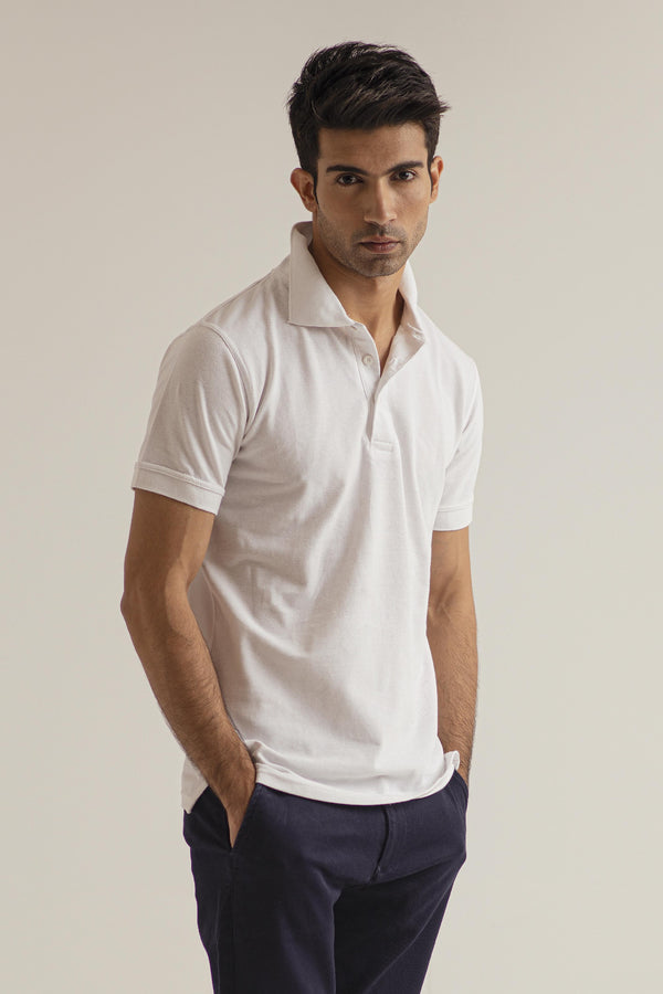WHITE POLO SHIRT
