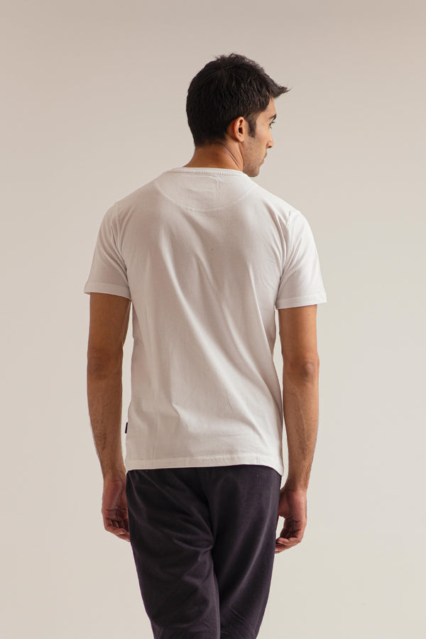 WHITE CREW NECK SHIRT